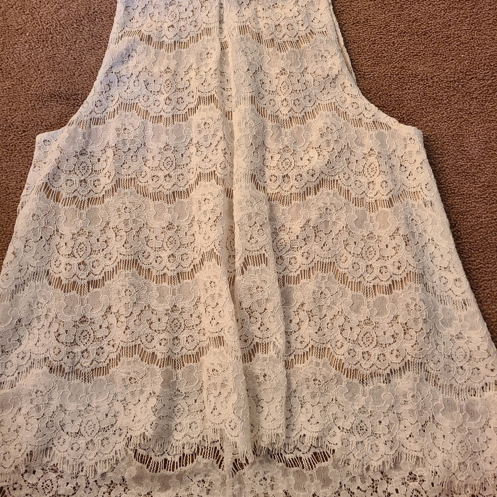 Love,fire blouse size S cream/tan - Picture 6 of 13